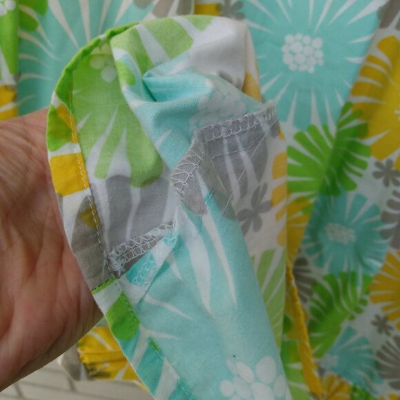 Amish Mennonite Cape Dress 36" B 30" W Yellow Floral Cotton Handmade Modest - Picture 8 of 11